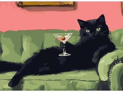 GEMFAMILY Black Cat Paint by Numbers Kit for Adults Beginner 16 X 20 inch by Unknown