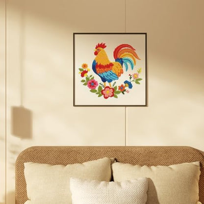 Nuberlic Embroidery Kit for Beginners, Rooster Needlepoint kit - Image 6