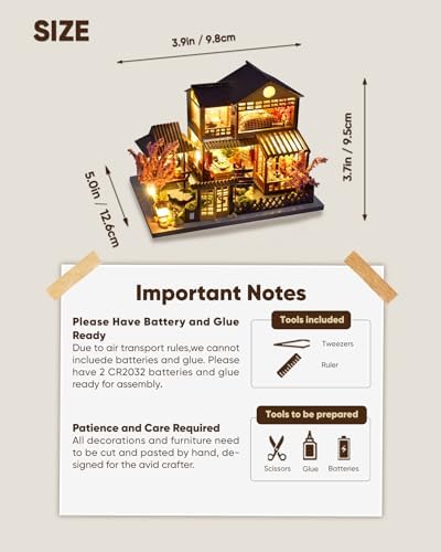 DIY Japanese Miniature House Kit Dollhouse Kit for Adults to Build - Image 4