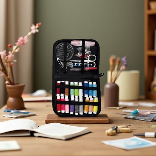 Vestamore Stitches Embroidery Starter Kit Adult, Stitch Book and Sewing Kit with Safety Zipper, 8.3 x 11 x 0.6 in, 21 x 28 x 1.5 cm, Portable Complete Tools for DIY Embroidery - Image 6