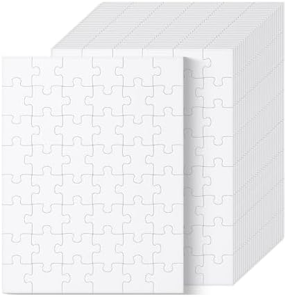 Mr. Pen- Blank Puzzle, 36 Pack, 48 Pieces/Pack, 8.5" x 11", White by MrPen