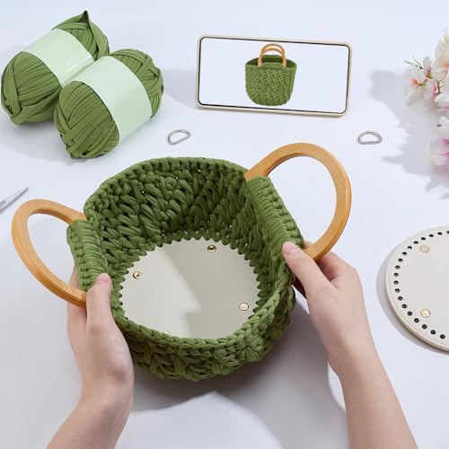 BEUNITONE Crochet Kit-Bag for Beginners, DIY Crochet Hook Kniting Kits for Adults Complete Green Tote Bag Kits with Yarn Hook Tools Supplies Set and Easy Step-by-Step Video Tutorials - Image 4