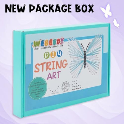 WEBEEDY DIY 3D String Art Kit for Adults Beginners, Butterfly Craft Kit, Include All Necessary Accessories and Frame, Christmas Home Wall Decorations Unique Gift - Image 5