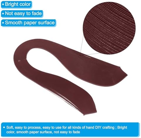 PATIKIL 600pcs Quilling Strips Paper 1/8"(3mm) 39cm Origami Paper Quilling Strip for Art DIY Hand Craft Christmas, Burgundy Red - Image 3