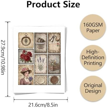 XINPOCUT Time for Spring Folio Junk Journal Kit,Folio Booklet Craft Kit, Junk Journal Kit, Scrapbooking Supplies, Journaling Decor, Mini Folio Writer Folder Project, Arts & Crafts Gifts - Image 2