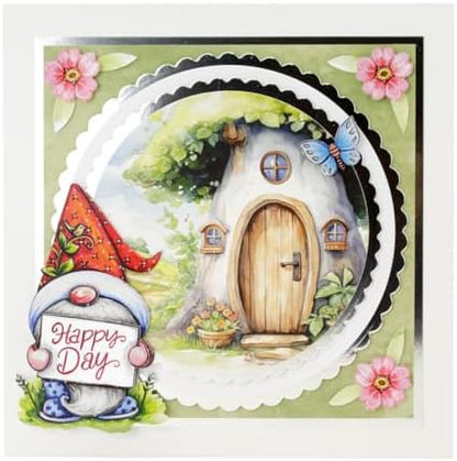 Katy Sue Garden Gnomes Die-Cut Pop-Up Card Making Kit for Adults. Makes 12 Cards & Contains Gnome/Gonk Die-Cut Decoupage Paper Sheets, Supports, Envelopes & Foam Pads for Card Making Supplies - Image 5