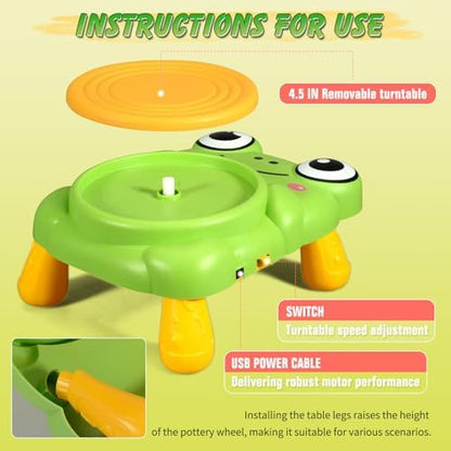 Pottery Wheel for Kids Complete Pottery Painting Kit Arts & Crafts for Kids - Image 4