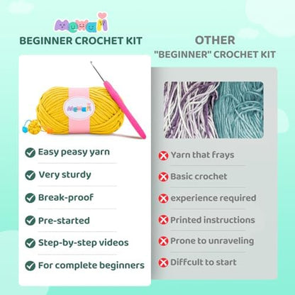 Mewaii Summer Duck Crochet Kit for Beginners, 40% Extra Yarn - Image 2