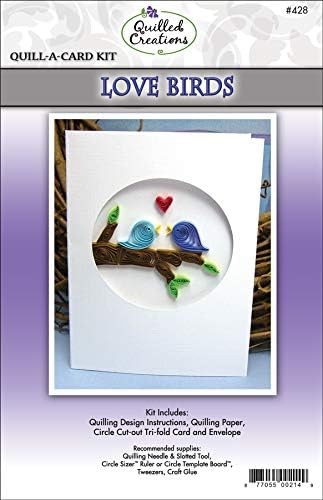 Quilled Creations Love Birds Quill-A-Card Quilling Kit by Quilled+Creations