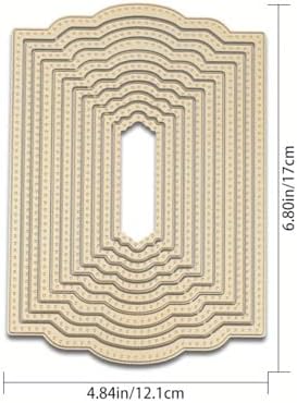 Lapoo Cutting Die for Scrapbooking, 3D Backgrounds Frame New Cutting Dies DIY Album Card Making Decor Paper Craft Metal Die Cuts Party Decorations (Multiple Symmetric Label Boxes 6.7 x 4.8 in) - Image 3