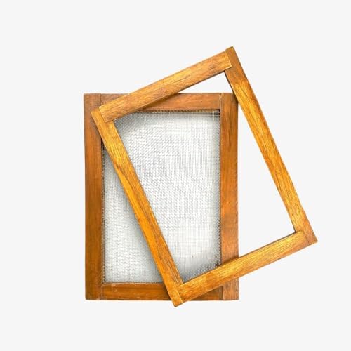 KITSTERS Mould and Deckle Set for Handmade Paper Making | Robust Wooden Frame | Make Recycled Textured Paper | DIY Kit for Art & Craft Enthusiasts - Men and Women | Hobbies - New Crafts by Kitsters