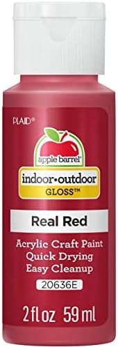 Apple Barrel Gloss Acrylic Paint in Assorted Colors (2-Ounce), 20636 Real Red by AppleBarrel