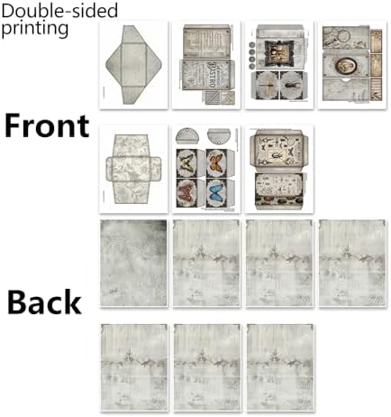 XINPOCUT Stuck in Neutral Folio Junk Journal Kit,Folio Booklet Craft Kit, Junk Journal Kit, Scrapbooking Supplies, Journaling Decor, Mini Folio Writer Folder Project, Arts & Crafts Gifts - Image 4