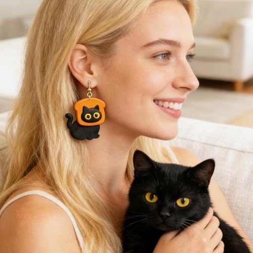 14Pcs Cat Polymer Clay Cutters Set Clay Earrings Cutters for Adults Polymer Jewelry Cutter with Earrings Accessories DIY Craft Supplies - Image 4