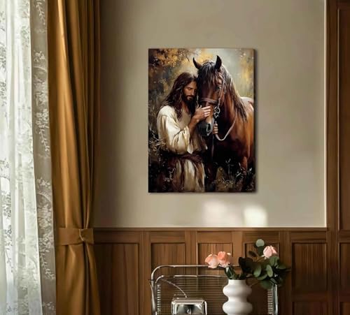 Jesus Paint by Numbers Kit for Adults Framed Canvas, Frameworkless - Image 4