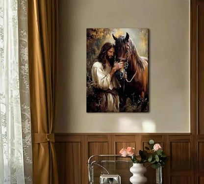 Jesus Paint by Numbers Kit for Adults Framed Canvas, Frameworkless - Image 4