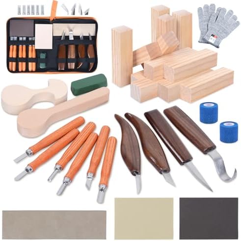 Ninonly 42pcs Wood Carving Tools Kit for Beginners by Ninonly