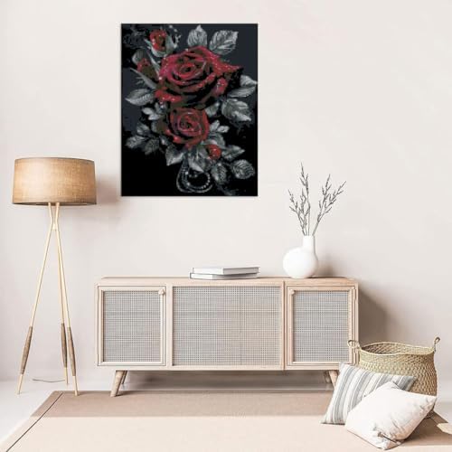 Flowers Stamped Cross Stitch Kits Flowers Cross Stitch Patterns,Dimensions Cross Stitch Kits Embroidery Kit Arts and Crafts for Beginners 15.7x11.8 inch - Image 5