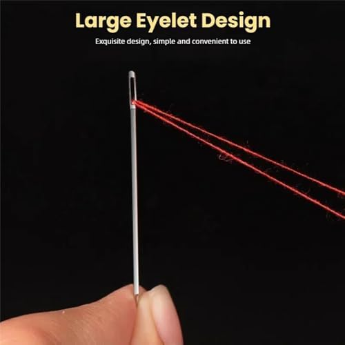 Sewing Tool Set, 37Pcs Big Eye Steel Sewing Needles Kit, Threader and Needle Repair Kit, Needle Threaders and Seam Ripper for Hand Sewing (37pcs tool kit) - Image 5
