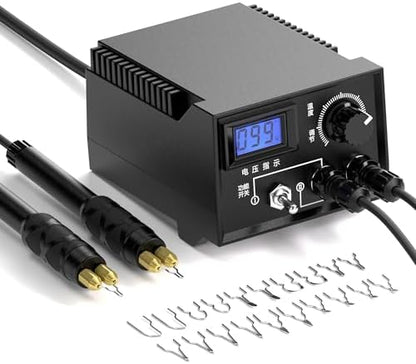60W Wood Burning Kit, Professional Wood Burning Tool with Two Pyrography Pens, Dual Wood Burner with 20 Wood Burning Wire Nibs Tips, Including Ball Tips by Lumirio
