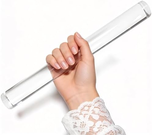 Polymer Clay Roller Tools, 11.8" Acrylic Clay Roller Clear Rolling Pin for Pottery Modeling Clays Polymer Shaping Air Dry Clay DIY Craft Tool by DIYOOHOMY