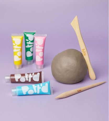 Pott'd Mini Pottery Kits | Air Dry Clay Pottery Kit for Adults | Includes Paints, Brushes, and Potters Tools | Free Online Step-by-Step Tutorial | Perfect for Beginners | Bring The Studio to Your Home - Image 6