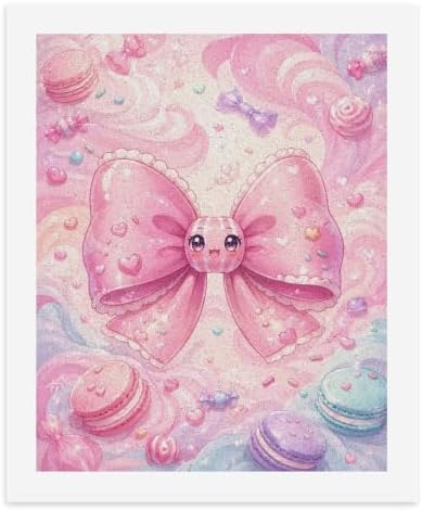 Lyngora Paint by Numbers Kit for Adults Beginner Art Decor Pink Candy Bow by Unknown