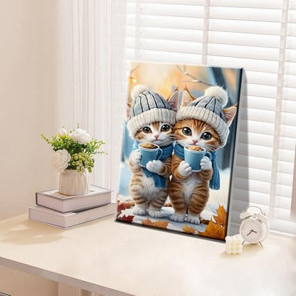 ATDMS Paint by Numbers Kits for Adults, Cats Paint by Number with Frame - Image 2