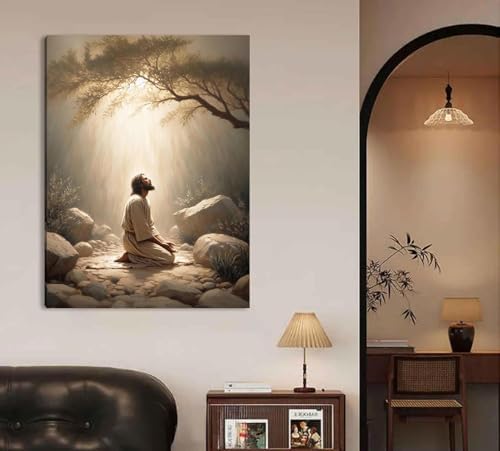 Jesus Paint by Numbers Kit for Adults Framed Canvas, Frameworkless - Image 2