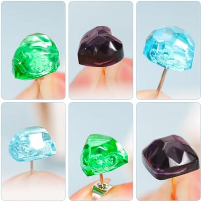 BROVITI Mini Gem Resin Jewelry Making Supplies Kit Mini Gem Ear Stud Crystal Epoxy Mold with Ear Studs and Earring Backs for DIY Art Craft Jewelry Making Supplies, XH-422 - Image 3