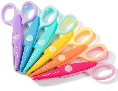 Mr. Pen- Craft Scissors Decorative Edge, 6 Pack, Candy by MrPen