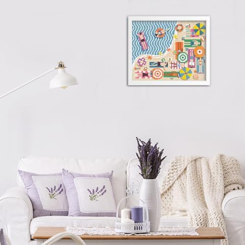 FREEBLOSS 11CT Flamingo Pattern Cross Stitch Wall Hanging Kit 15.7"x19.7" - Image 6