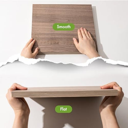 Rowood 6 Pack Plywood 1/8,2 Pack Walnut+2 Pack Basswood+Double Pack Birch,12x16.5x1/8inch,Thin 3mm Unfinished Plywood for Laser Cutting & Engraving,DIY Adult Craft Kits for Models Drawing,Wood Burning - Image 4