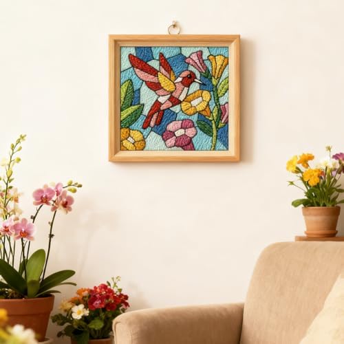 INFUNLY Hummingbird Punch Needle Embroidery Kit for Beginners - Image 4