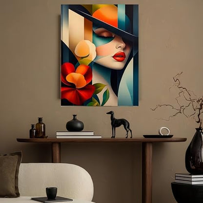 DOTSTART Paint by Numbers for Adults,Beautiful Woman with Flower Adult Paint by Number Kits on Canvas,DIY Paint by Numbers Easy,Number Painting Acrylic Oil Painting,for Home Wall Decor 15.7X19.7 Inch - Image 5