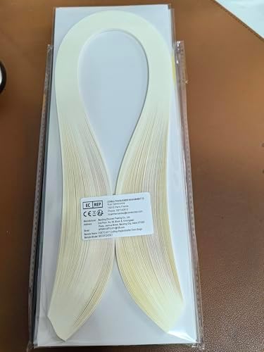 Quilling Strips 5mm Paper Quilling Set Solid Color Star Origami Paper DIY Hand Crafts Single Color Quilling Paper Filigee Strips (Beige) - Image 5