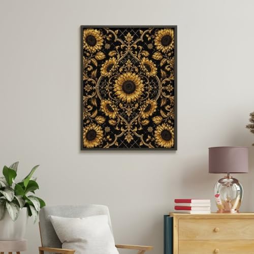 Bozfoxa Paint by Numbers Kit for Adults Beginner Golden Sunflower - Image 4