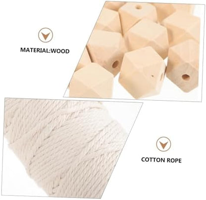 SOLUSTRE 1 Set DIY Macrame Kit for Beginners Complete with Thread Beads Rings Sticks for Tapestry Wall Art and Plant Hangers Craft Supplies for Creative Projects - Image 3