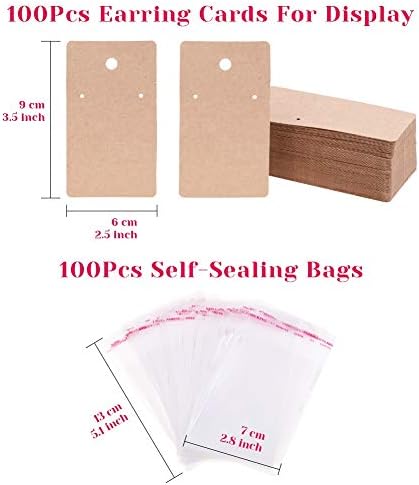 Earrings Hooks for Jewelry Making, Anezus 2000Pcs Earring Making Supplies Kit with Fish Hook Earrings, Earring Cards, Jewelry Plier, Earring Backs and Jump Ring for Jewelry Making and Earring Repair - Image 3