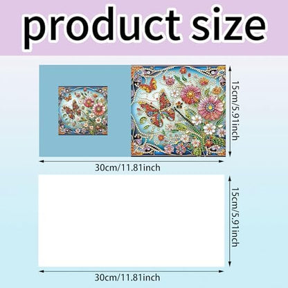 MaiYiYi 6 Packs DIY Butterfly Diamond Painting Birthday Cards Kit - Image 2