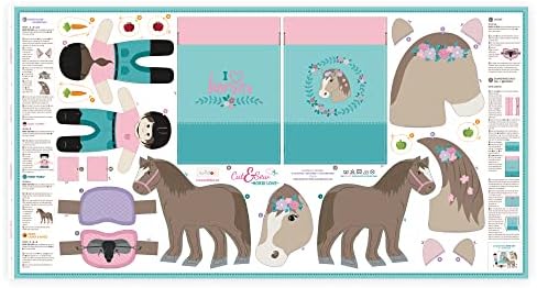 kullaloo Horse-Themed Fabric Panel Sewing Kit ✦ Cut & Sew DIY Project for Kids & Beginners ✦ Includes 8 Projects – Great for Girls, Boys, and Family Craft Time (Horse Love) - Image 3