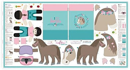 kullaloo Horse-Themed Fabric Panel Sewing Kit ✦ Cut & Sew DIY Project for Kids & Beginners ✦ Includes 8 Projects – Great for Girls, Boys, and Family Craft Time (Horse Love) - Image 3