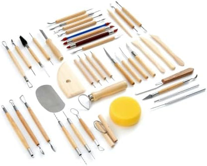TEMONTIAN Pottery Tools and Supplies Kit, Clay Sculpting Tools Set, 43 PCS - Image 2