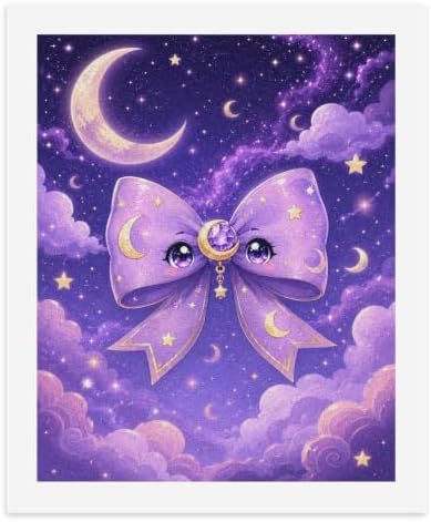 Bozfoxa Paint by Numbers Kit for Adults Beginner Purple Moon Bow by Unknown