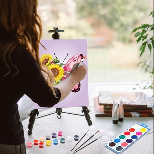 Ctosree 12 Sets Pre Drawn Canvas Kit for Painting,Butterfly,8 x 10 in - Image 5