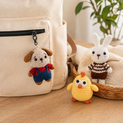 Xanlon Crochet Kit for Beginners,3pcs Animals Knitting Beginner Starter Kit - Image 6
