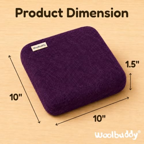 Woolbuddy Needle Felting Mat 10 x 10 x 1.5 Inch (Purple) Pure Wool Felt Pad - Image 3