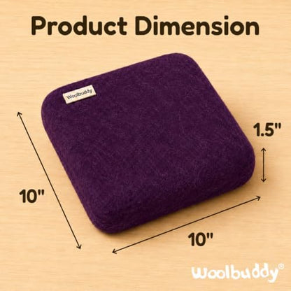 Woolbuddy Needle Felting Mat 10 x 10 x 1.5 Inch (Purple) Pure Wool Felt Pad - Image 3