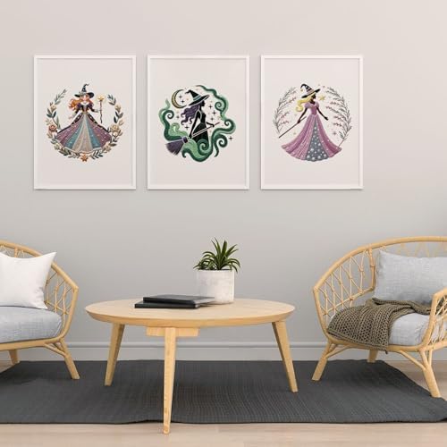Embroidery Kit for Adults, Pre-Stamped Pattern Embroidery Kit for Beginners, DIY Hand Needlepoint Starter Kit with Hoop Thread Needle Instruction, 6.3'' Hoop (Witch 1 Pack) - Image 5