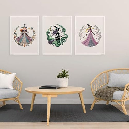 Embroidery Kit for Adults, Pre-Stamped Pattern Embroidery Kit for Beginners, DIY Hand Needlepoint Starter Kit with Hoop Thread Needle Instruction, 6.3'' Hoop (Witch 1 Pack) - Image 5